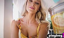 Emma Hix, a stunning blonde teen, flaunts her natural beauty in an outdoor photoshoot.