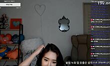 Koreanisches Amateurgirl beim Webcam Blowjob