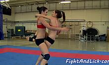 European lesbians engage in a hot catfight and fight